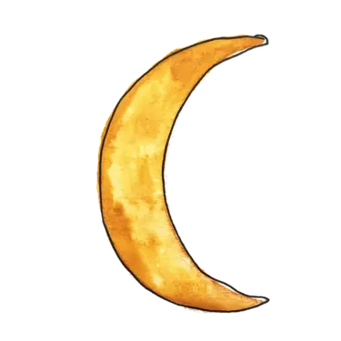 gemalter Mond