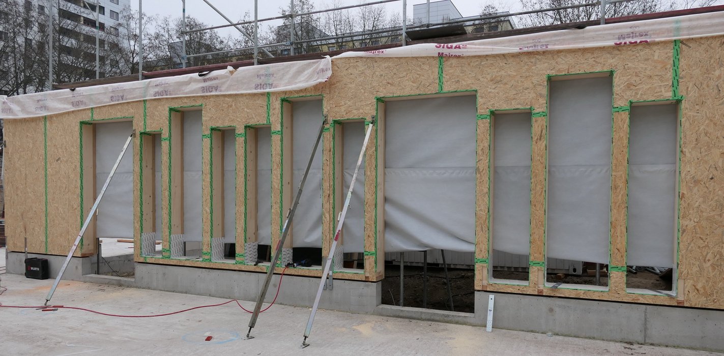 Einblick in die Baustelle im Februar 2025: Cafeteria