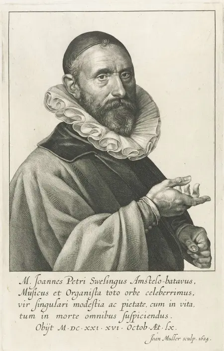 Jan Pieterszoon Sweelinck, Kupferstich von Jan Harmensz. Muller von 1624
