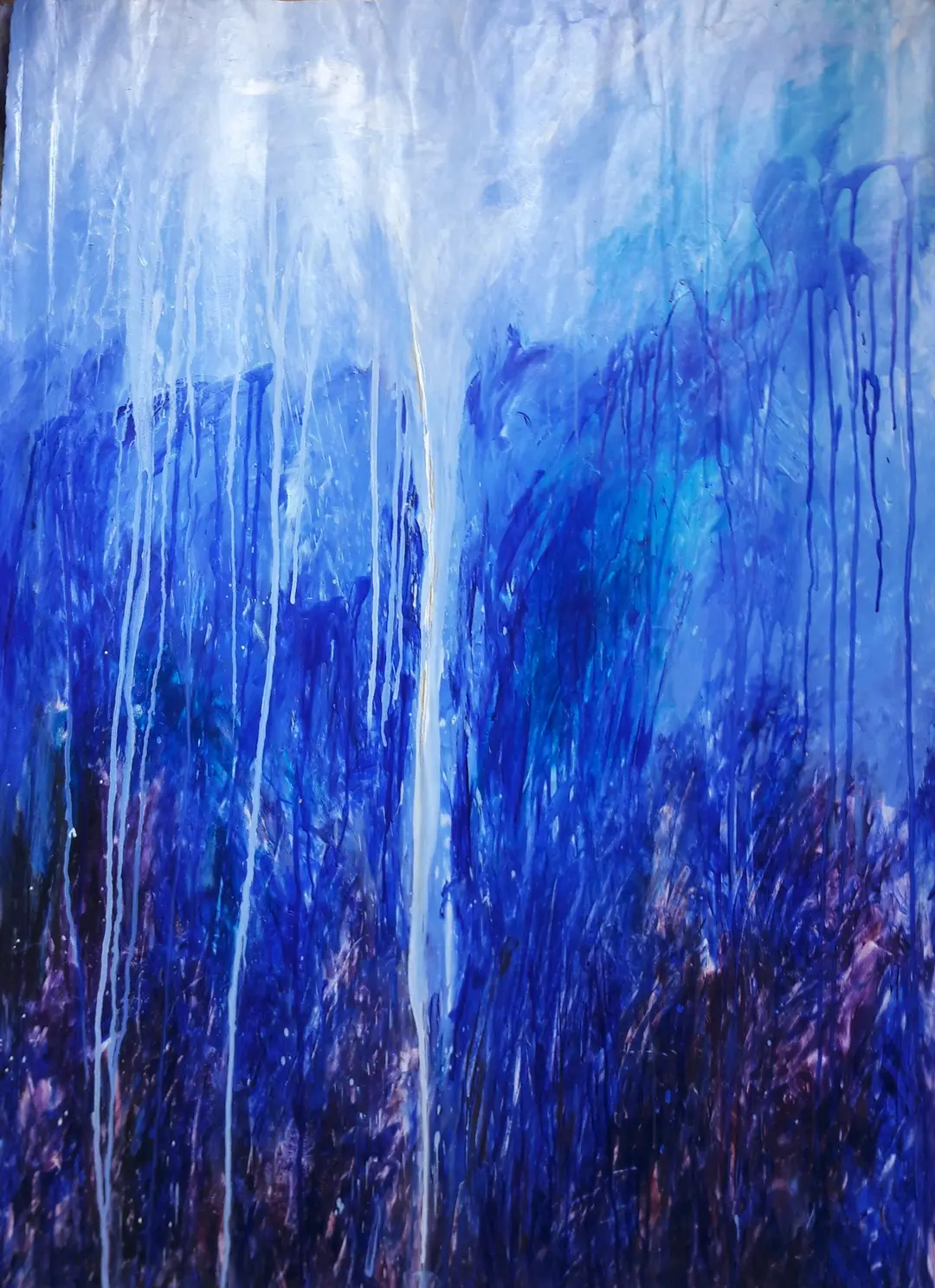 Brigitte Klick "Elemente", Acryl 80x110